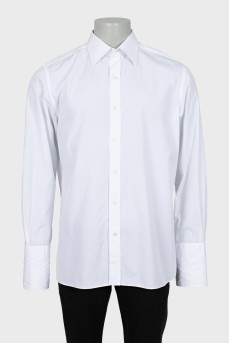 Men's straight-fit shirt with cufflinks