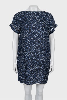 Shift dress in animal print