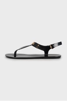 Metal Logo Sandals