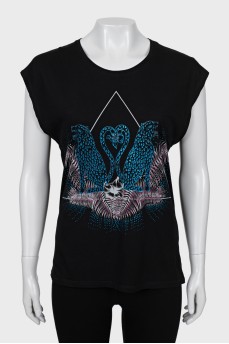 Printed straight-fit T-shirt