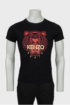 Men's T-shirt with print and logo