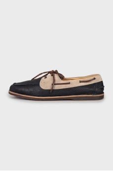 Men's leather lace-up loafers