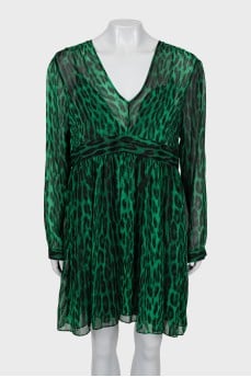 Animal print fitted dress