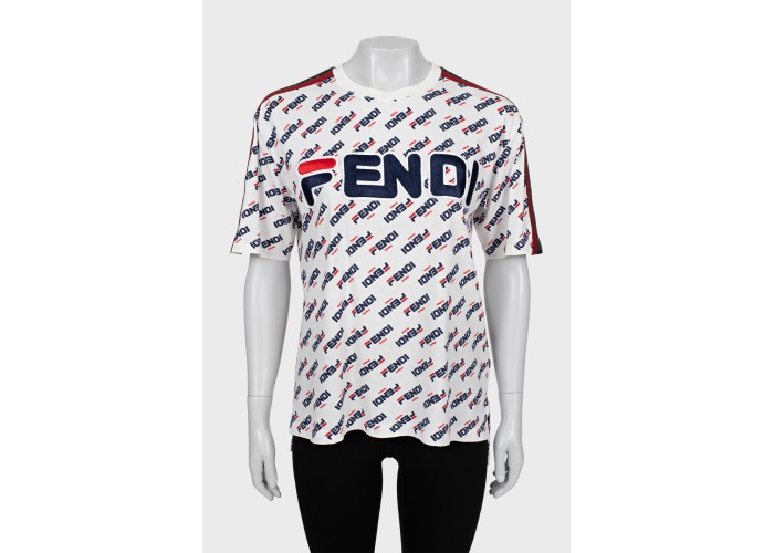 Fendi Футболка by Fendi x Fila 88996544, Оригинал — Купить в The