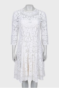 Fitted dress with 3/4 sleeves