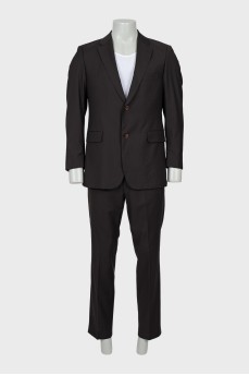 Men's brown striped suit