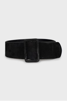 Wide suede belt