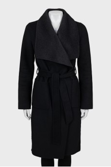 Two-tone wrap coats