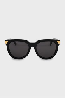 Солнцезащитные очки wayfarer с золотистым декором