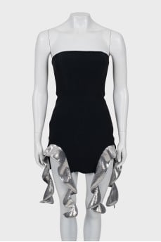 Mini dress with silver decor