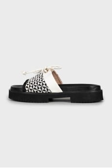 Black and white print slides