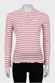 Striped linen long sleeve