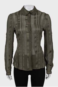 Striped silk shirt
