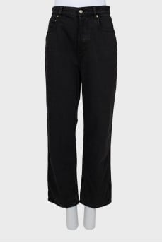 Black wide leg jeans