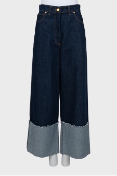 Palazzo jeans with back print