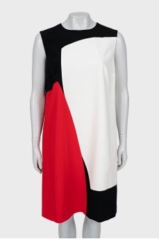 Mixed color sleeveless dress