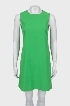 Cotton and linen A-line dress