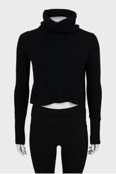 Crop turtleneck sweater