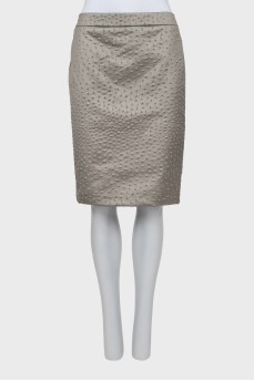 Combined skirt with tag