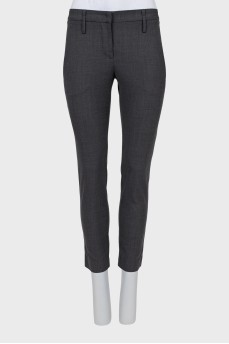 Gray cropped trousers