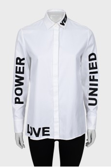 White shirt decorated with embroidery