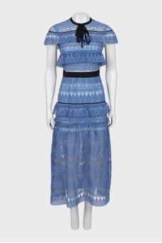 Ruffle Tie Woven Dress