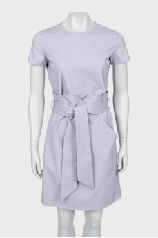 Mini dress with accent waist