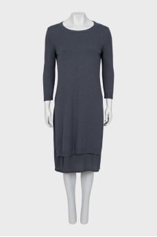 Slip dress with 3/4 sleeves