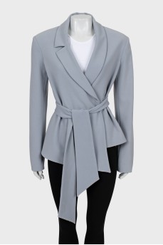 Asymmetrical jacket with a belt