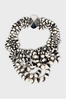 Black and white pearl necklace