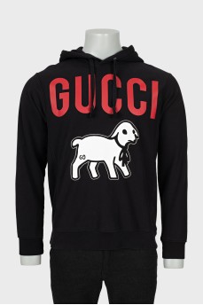 Men's hoodie with signature print
