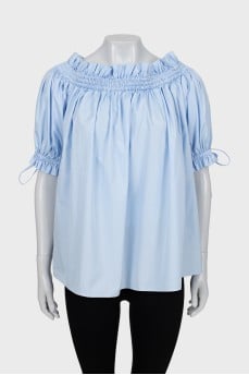 Short Sleeve Loose Blouse