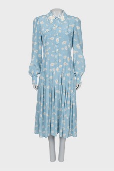 Floral silk maxi dress