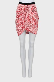 Animal print miniskirt