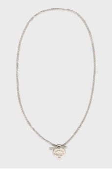 Silver pendant in the shape of a heart