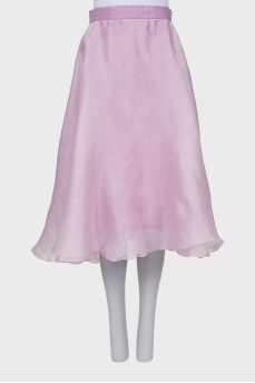 Double layer midi skirt