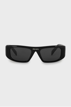 Rectangular sunglasses with logo