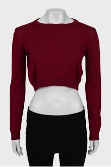 Cropped wool sweater