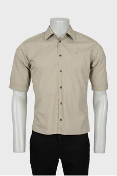 Men's green short sleeve shirt
