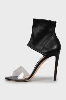 Black closed-toe sandals