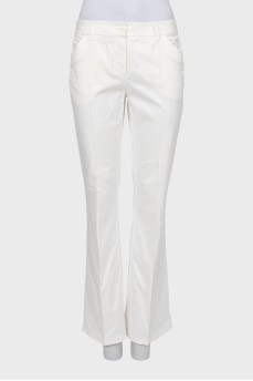 Flared jeans with crease stitching