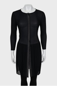 Long Sleeve Pleated Dress