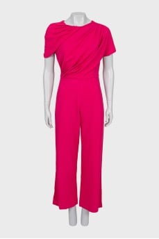Pink draped jumpsuit