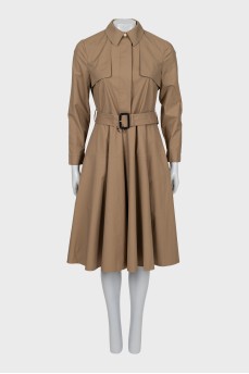 Brown long sleeve dress