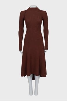 Knitted dress with tie at back
