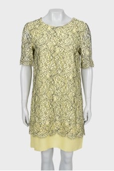 Lace shift dress