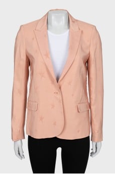 Straight-cut jacket with print
