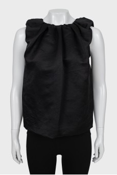 Draped A-line tank top