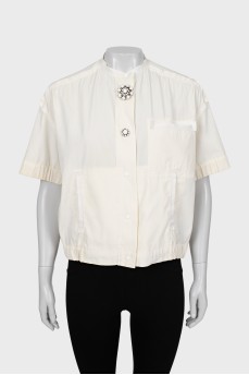 Beige short sleeve shirt