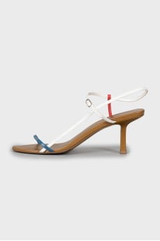 Sandals with leather straps